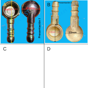 ACOPLE/CACHIMBA/PITON/PORTAGOMA EN L 3/8X3/8 SECADORA MABE, WHIRPOOL, LG, SAMSUNG etc -4532