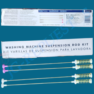 KIT BARRAS DE SUSPENSIÓN 63.5CM VAPUR LAVADORA SAMSUNG 4 UNIDADES, CON CUBIERTA Y GANCHO  -LA503