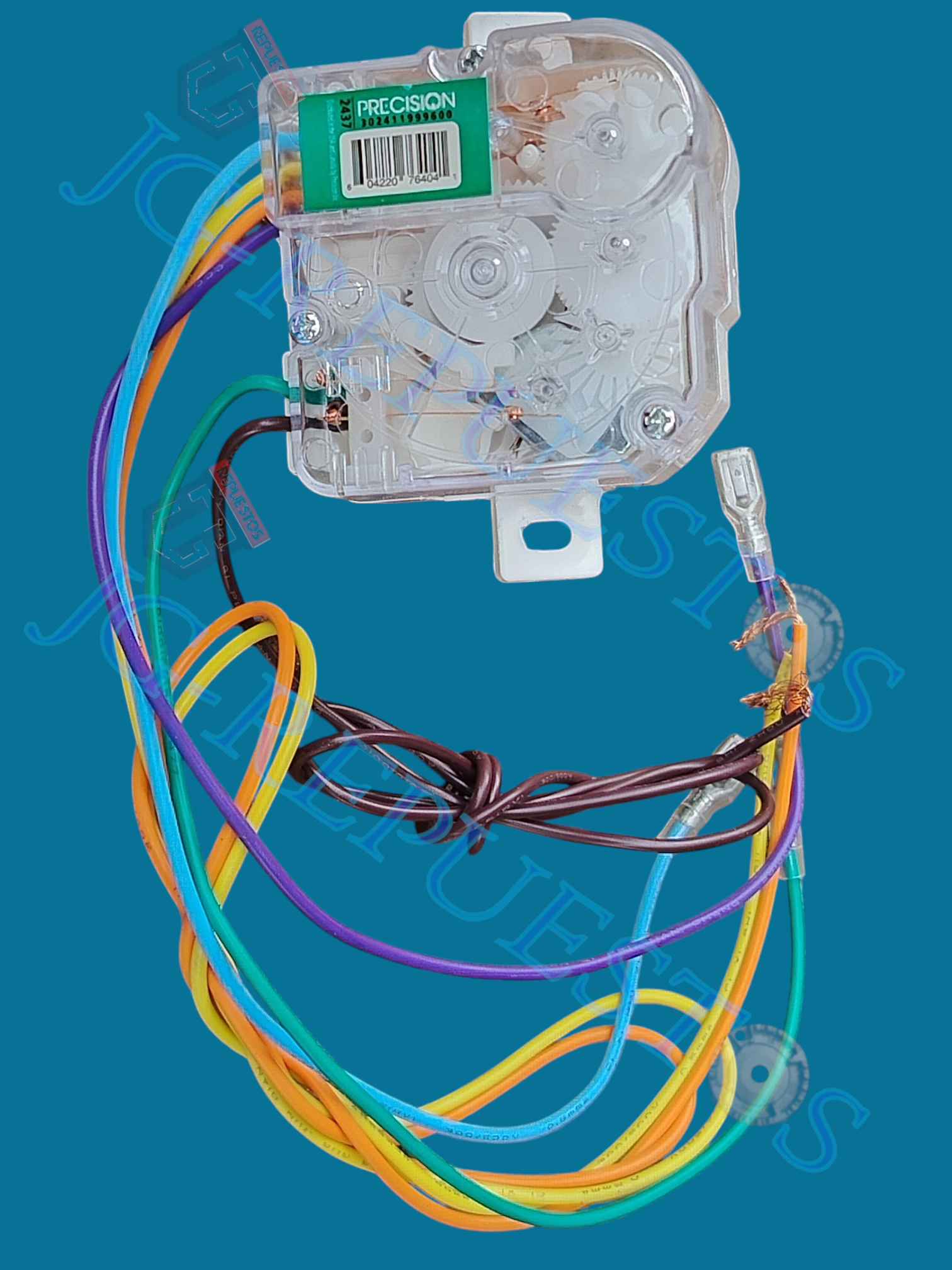 TIMER LAVADORA PRECICION ASIATICA 6 CABLES CUADRADO OREJAS VIRADAS SESGO 125V/60HZ (FRIGUIDAIRE/ELECTROLUX/INDURAMA) 2437 - Imagen 3