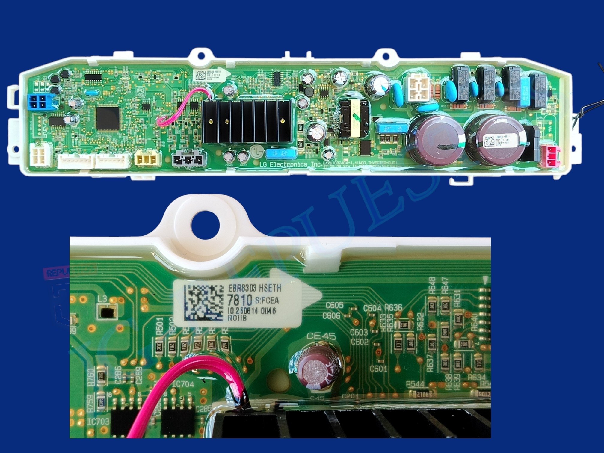 CEREBRO/PANEL/TARJETA EAX67032404-1, 7810ELECTRÓNICA PRINCIPAL ORIGINAL LAVADORA LG INVERTER -LA451LG - Imagen 2
