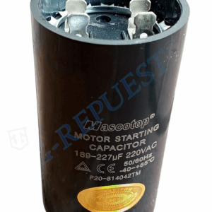 CAPACITOR/CONDENSADOR NEGRO DE ARRANQUE 220VAC 189-227uF 4 TERMINALES 0754-22