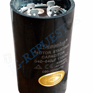 CAPACITOR/CONDENSADOR NEGRO DE ARRANQUE 110VAC 540-640uF 4 TERMINALES 0754-21