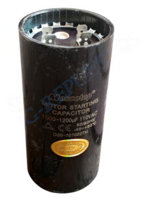 CAPACITOR/CONDENSADOR NEGRO DE ARRANQUE 110VAC 1000-1200uF 4 TERMINALES 0754-15