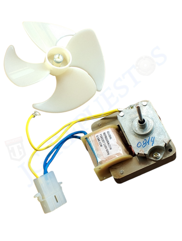 MOTOR VENTILADOR, CON ASPA PARA  REFRIGERADORA, EVAP Y165-207 -0814