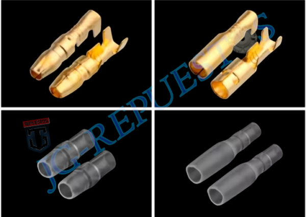 terminales de crimpado de bala para coche, Conector de cable eléctrico, diámetro de 4mm, hembra, macho, caja, prensado en frío, -0850 - Imagen 3