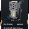Linterna COB multifuncional, linterna LED de ángulo Ajustable para exteriores, llavero portátil, luz magnética, lámpara de advertencia para acampada -0861 - Imagen 3