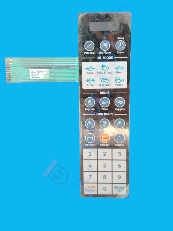 MEMBRANA/TECLADO/PANEL MICROONDAS ELECTROLUX -0863