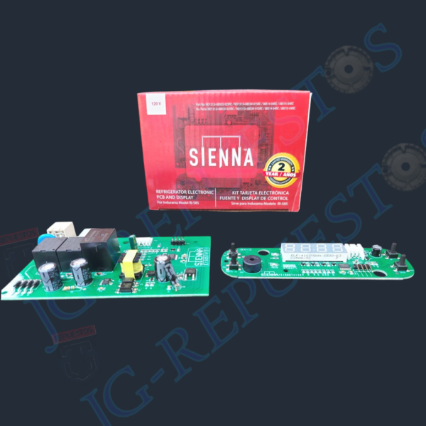 KIT TARJETA ELECTRÓNICA/CEREBRO/PANEL SIENA REFRIGERADORA INDURAMA -1068 - Imagen 2