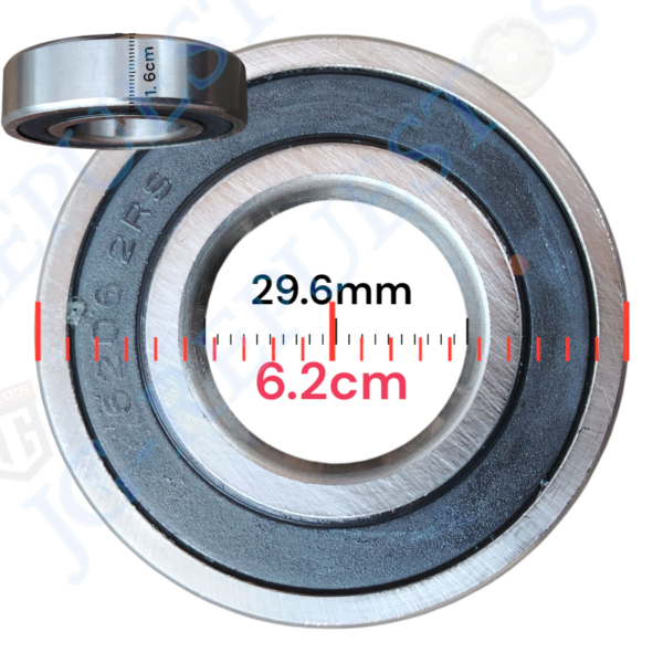 RODAMIENTO ØINT:29.6CM - ØEXT:6.2CM - ESP:1.6CM LAVADORA WHIRLPOO -3984