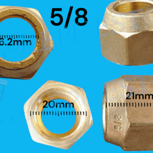 TUERCA CONICA 5/8 20MM DE BRONCE -0870