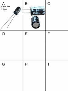 CAPACITOR/CONDENSADOR ELECTROLITICO 16V 470, 100 UF -0488