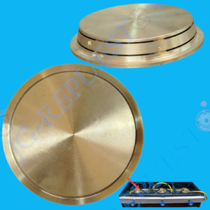 TAPA BRONCE DIAM EXT: 116mm, DE LLAMA LATERAL DE COCINA INDUSTRIAL -0365-1