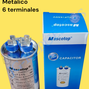 CAPACITOR/CONDENSADOR METALICO 450VAC 7.5uF 6 TERMINALES 0754-62