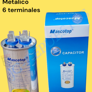 CAPACITOR/CONDENSADOR METALICO 450VAC 15uF 6 TERMINALES 0754-61