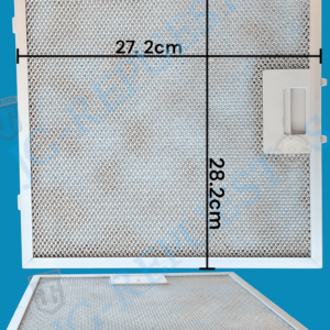 FILTRO DE ALUMINIO 28.2X27.2 cm PARA ESTRACTOR DE OLORES INDURAMA 0964