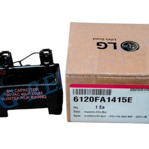 CAPACITOR DE MARCHA 40UF 60UF A 190VAC ORIGINAL LAVADORA  3240-LG