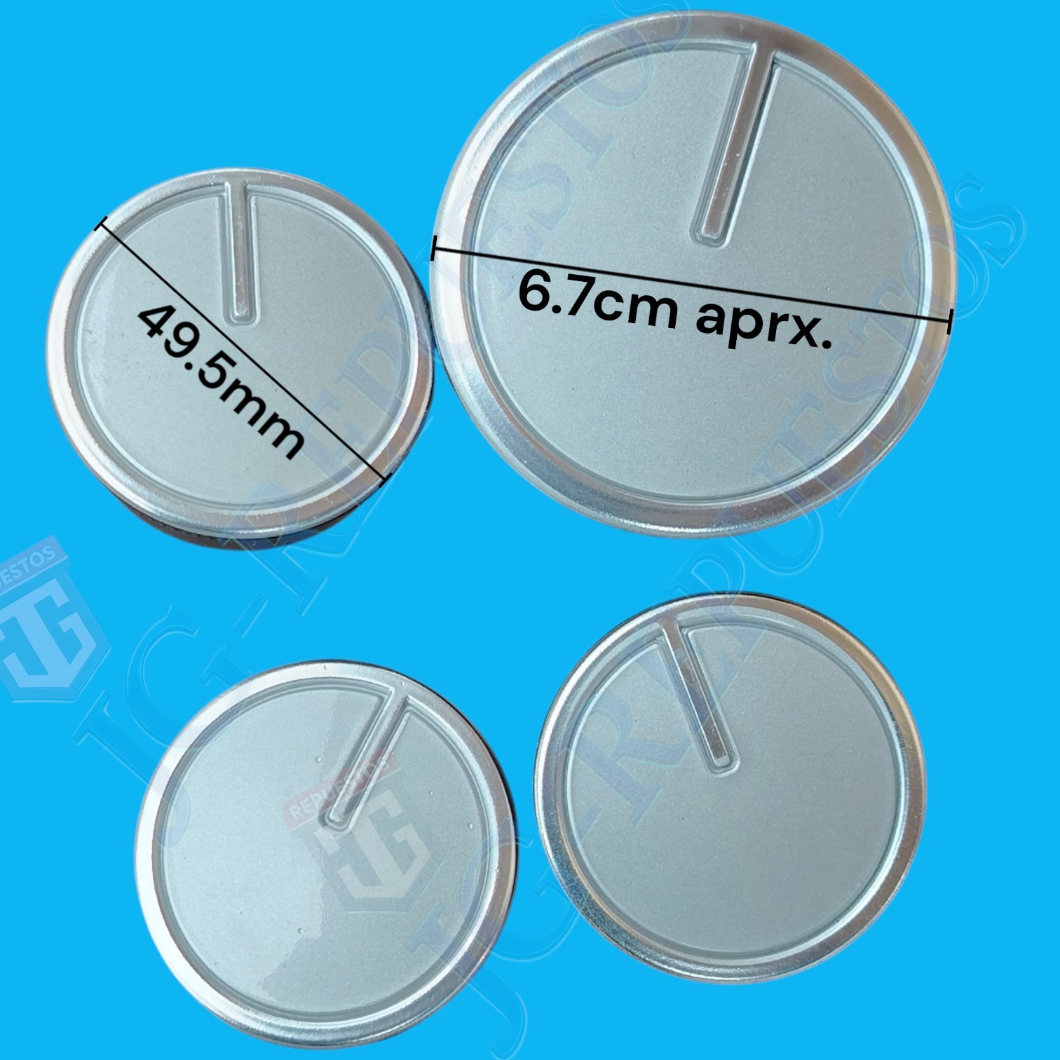 KIT PERILLAS 49.5mm Y 6.7CM ORIGINAL LAVADORA/SECADORA WHIRLPOOL -3993 - Imagen 2